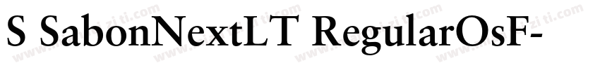 S SabonNextLT RegularOsF字体转换